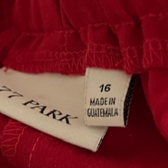 NEW 77 Park Red Sailor Pull On Pants Women’s Size 16 Trousers Wide Leg NWT - Picture 8 of 13